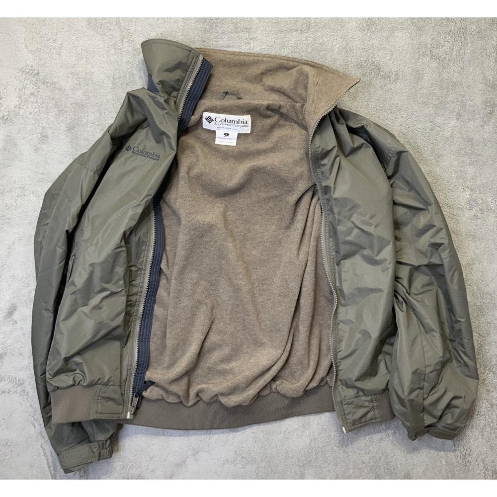 VINTAGE Columbia Men's windbreaker - waterproof Winter Bomber Jacket Size "L" - Picture 4 of 8